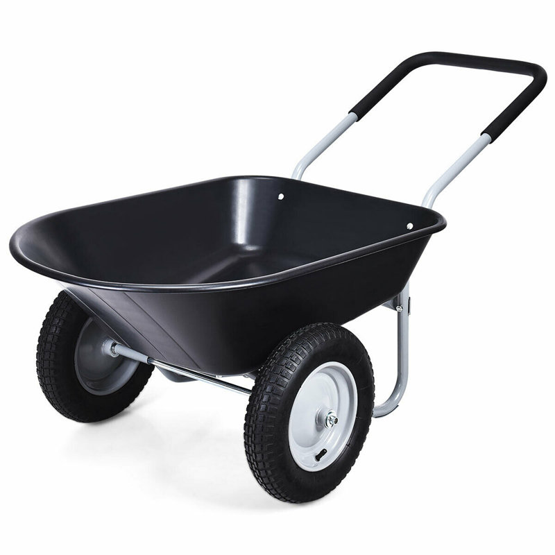 FRESCOLY 2 Tire Wheelbarrow Garden Cart HeavyDuty Dolly Utility Cart